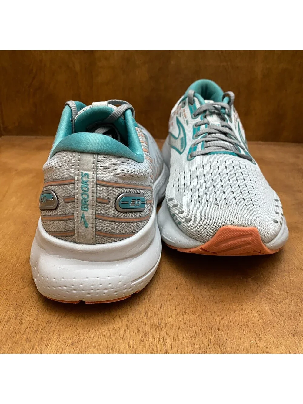 Brooks Glycerin 20 Running Shoes Womens 11.5 Oyster Latigo Bay Coral 1203691B061
